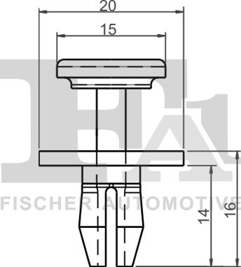 FA1 21-20002.25 - Зажим, молдинг / захисна накладка autozip.com.ua