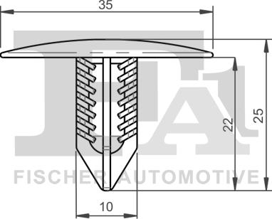 FA1 22-10004.5 - Зажим, молдинг / захисна накладка autozip.com.ua