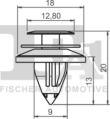 FA1 75-40005.25 - Зажим, молдинг / захисна накладка autozip.com.ua