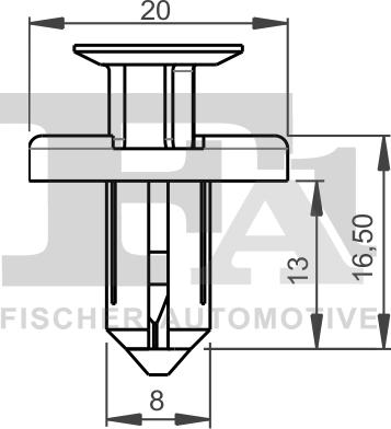 FA1 75-30007.5 - Зажим, молдинг / захисна накладка autozip.com.ua