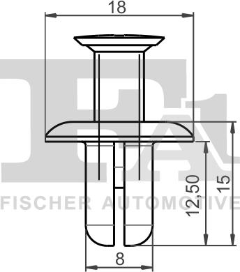 FA1 73-30003.25 - Зажим, молдинг / захисна накладка autozip.com.ua