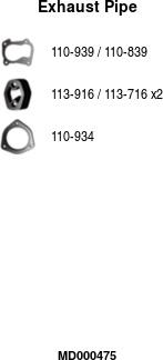 FA1 MD000475 - Труба вихлопного газу autozip.com.ua