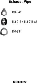 FA1 MD000522 - Труба вихлопного газу autozip.com.ua