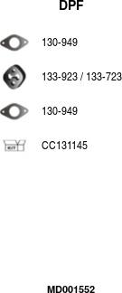 FA1 MD001552 - Сажі / частковий фільтр, система вихлопу ОГ autozip.com.ua