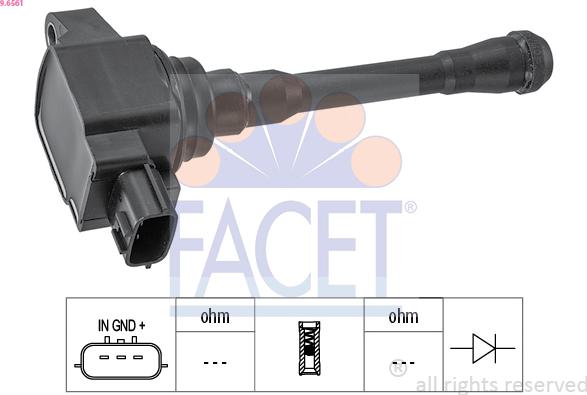 FACET 9.6561 - Котушка запалювання autozip.com.ua