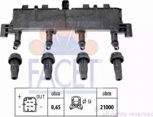 FACET 9.6370 - Котушка запалювання autozip.com.ua