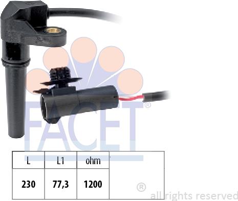FACET 9.0617 - Датчик частоти обертання, автоматична коробка передач autozip.com.ua