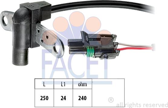 FACET 9.0008 - Датчик імпульсів, колінчастий вал autozip.com.ua