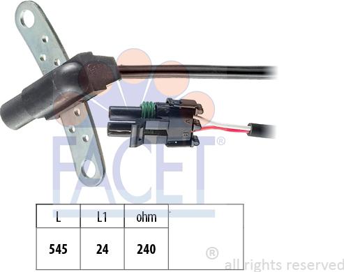 FACET 9.0012 - Датчик імпульсів, колінчастий вал autozip.com.ua