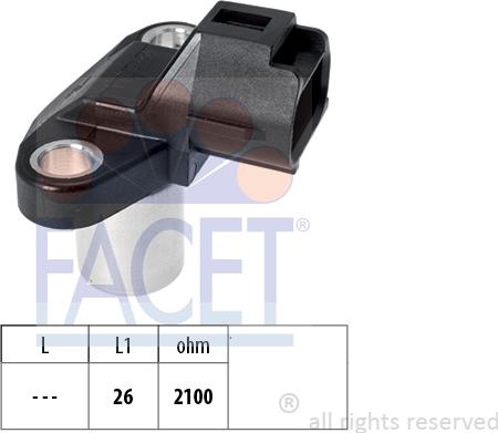 FACET 9.0362 - Датчик, положення розподільного валу autozip.com.ua