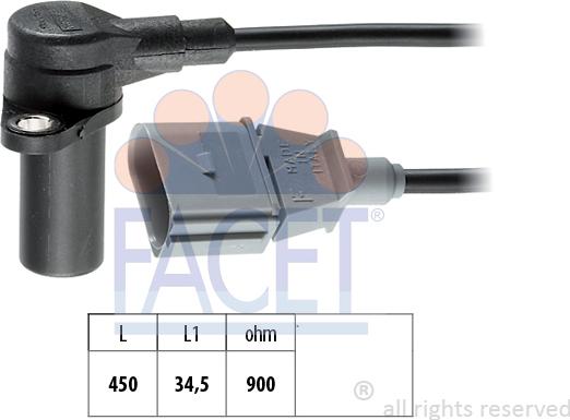FACET 9.0383 - Датчик імпульсів, колінчастий вал autozip.com.ua