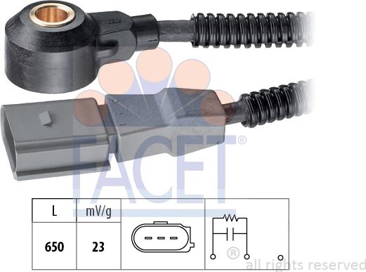 FACET 9.3084 - Датчик детонації autozip.com.ua