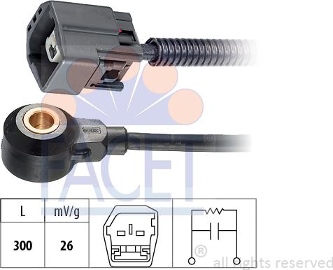 FACET 9.3191 - Датчик детонації autozip.com.ua