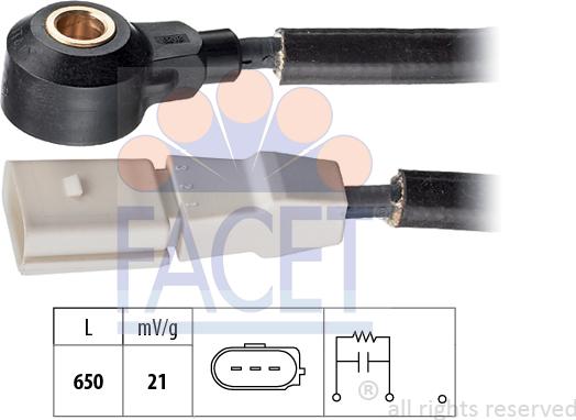 FACET 9.3183 - Датчик детонації autozip.com.ua