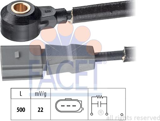 FACET 9.3175 - Датчик детонації autozip.com.ua