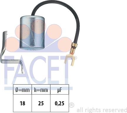 FACET 0.0617 - Конденсатор, система запалювання autozip.com.ua
