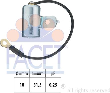 FACET 0.0397 - Конденсатор, система запалювання autozip.com.ua