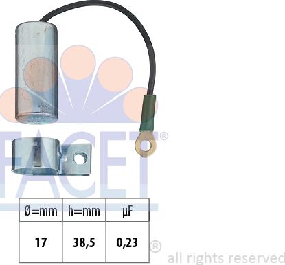 FACET 0.0323 - Конденсатор, система запалювання autozip.com.ua