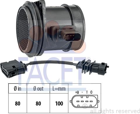 FACET 10.1556 - Датчик потоку, маси повітря autozip.com.ua