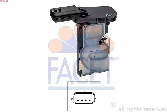 FACET 10.1561 - Датчик потоку, маси повітря autozip.com.ua