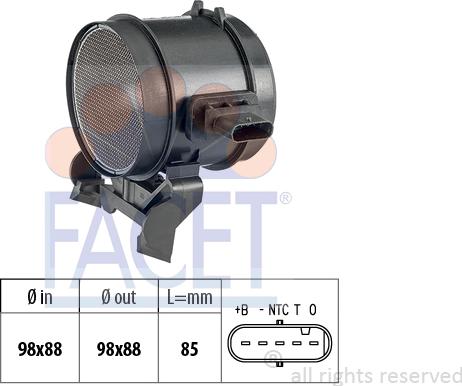 FACET 10.1355 - Датчик потоку, маси повітря autozip.com.ua