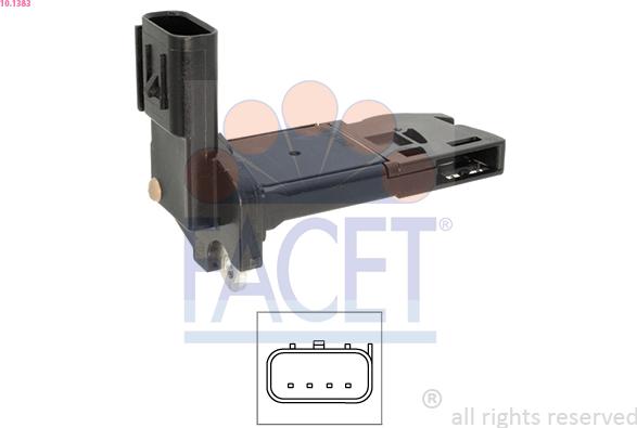 FACET 10.1383 - Датчик потоку, маси повітря autozip.com.ua