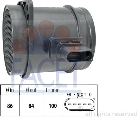 FACET 10.1329 - Датчик потоку, маси повітря autozip.com.ua