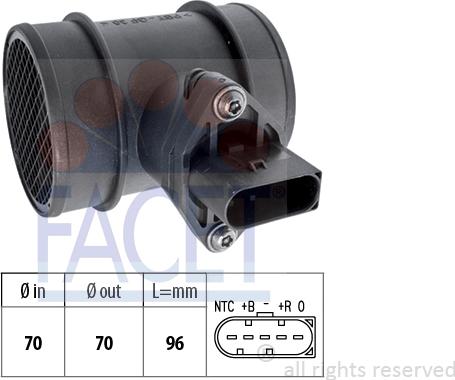 FACET 10.1214 - Датчик потоку, маси повітря autozip.com.ua