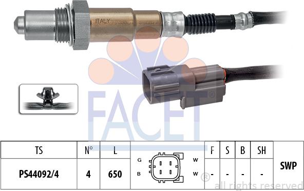 FACET 10.8598 - Лямбда-зонд, датчик кисню autozip.com.ua
