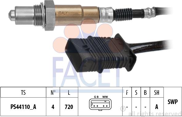 FACET 10.8554 - Лямбда-зонд, датчик кисню autozip.com.ua