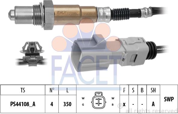 FACET 10.8556 - Лямбда-зонд, датчик кисню autozip.com.ua