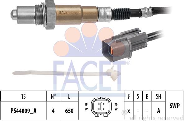 FACET 10.8550 - Лямбда-зонд, датчик кисню autozip.com.ua