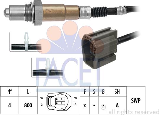 FACET 10.8561 - Лямбда-зонд, датчик кисню autozip.com.ua