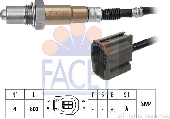 FACET 10.8562 - Лямбда-зонд, датчик кисню autozip.com.ua