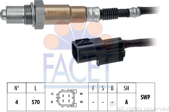 FACET 10.8519 - Лямбда-зонд, датчик кисню autozip.com.ua