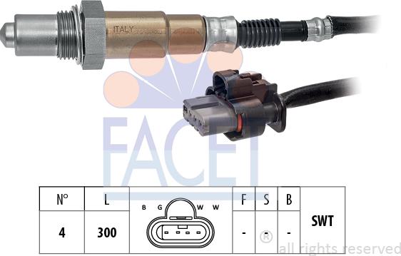 FACET 10.8510 - Лямбда-зонд, датчик кисню autozip.com.ua