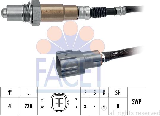 FACET 10.8539 - Лямбда-зонд, датчик кисню autozip.com.ua
