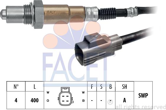 FACET 10.8527 - Лямбда-зонд, датчик кисню autozip.com.ua