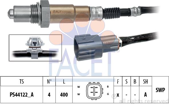 FACET 10.8604 - Лямбда-зонд, датчик кисню autozip.com.ua