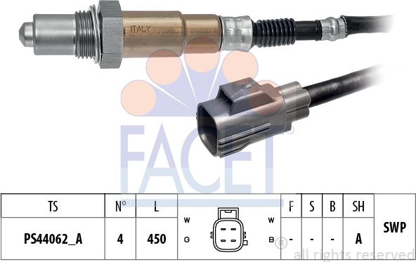 FACET 10.8601 - Лямбда-зонд, датчик кисню autozip.com.ua