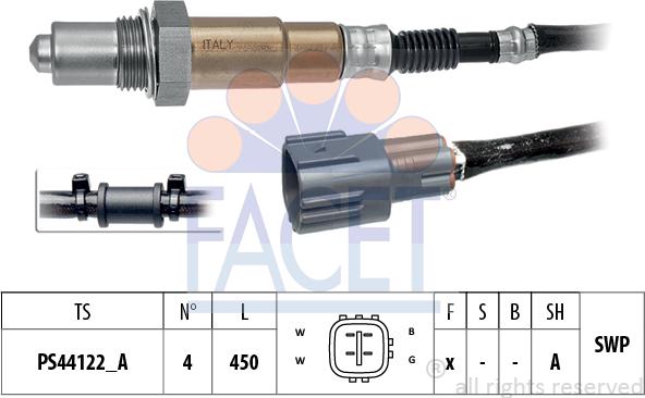 FACET 10.8603 - Лямбда-зонд, датчик кисню autozip.com.ua