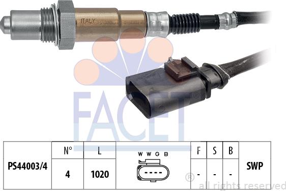 FACET 10.8041 - Лямбда-зонд, датчик кисню autozip.com.ua