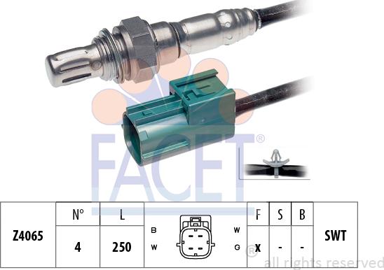 FACET 10.8004 - Лямбда-зонд, датчик кисню autozip.com.ua