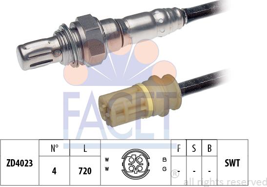 FACET 10.8087 - Лямбда-зонд, датчик кисню autozip.com.ua