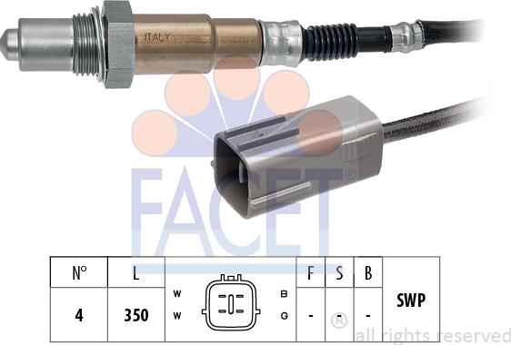 FACET 10.8192 - Лямбда-зонд, датчик кисню autozip.com.ua