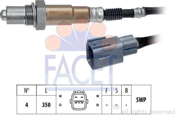 FACET 10.8197 - Лямбда-зонд, датчик кисню autozip.com.ua