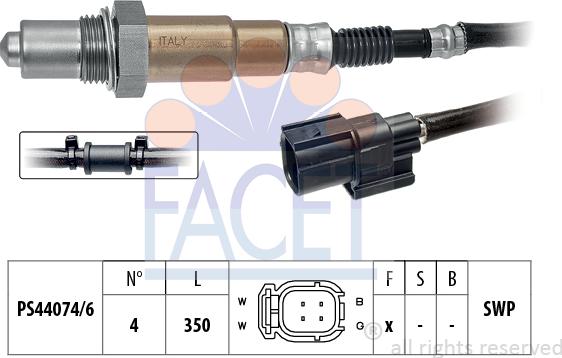 FACET 10.8152 - Лямбда-зонд, датчик кисню autozip.com.ua