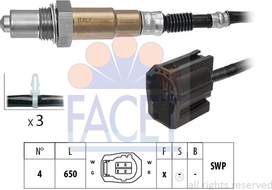FACET 10.8139 - Лямбда-зонд, датчик кисню autozip.com.ua