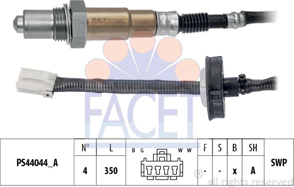 FACET 10.8340 - Лямбда-зонд, датчик кисню autozip.com.ua