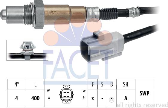 FACET 10.8368 - Лямбда-зонд, датчик кисню autozip.com.ua